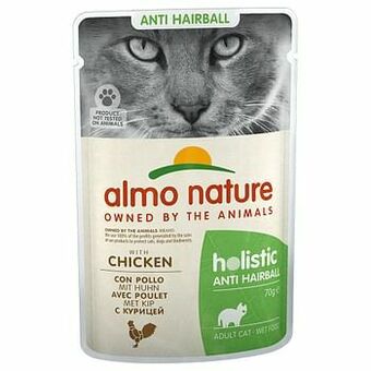 12x70g Anti Hairball Kip & Rund Almo Nature Holistic Kattenvoer