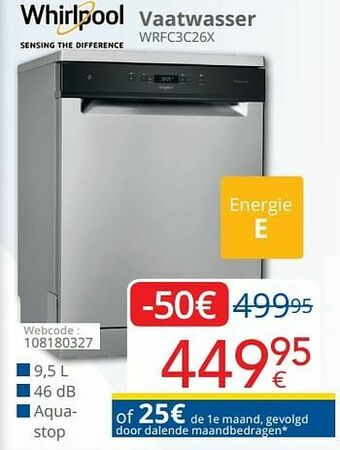 Eldi Whirlpool vaatwasser wrfc3c26x aanbieding