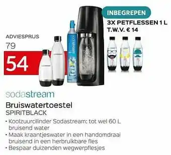 Sodastream bruiswatertoestel spiritblack