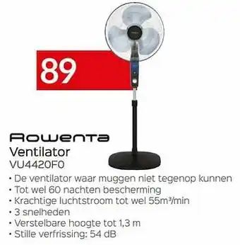 Rowenta ventilator vu4420f0