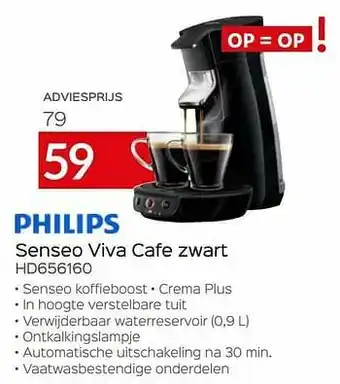 Philips senseo viva cafe zwart hd656160