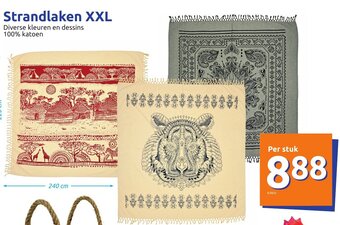 Action Strandlaken XXL aanbieding
