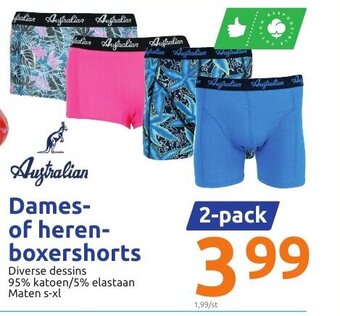 Action Dames of heren boxershorts aanbieding