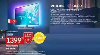 Selexion Philips oled 4k ambilight android tv oled93512 aanbieding