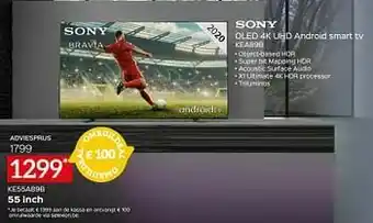 Selexion Sony oled 4k uhd android smart tv kea89b aanbieding