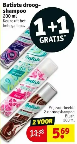 Kruidvat Batiste droogshampoo blush aanbieding