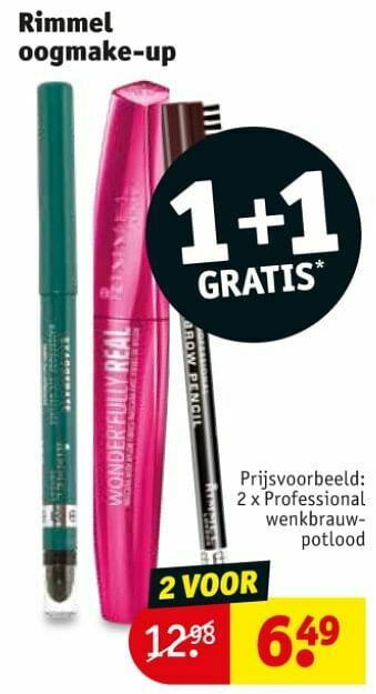 Kruidvat Rimmel professional wenkbrauwpotlood aanbieding
