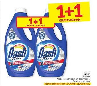 Intermarché Dash Vloeibaar Wasmiddel aanbieding
