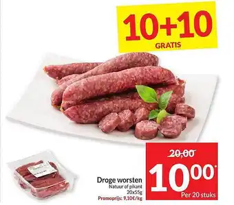 Intermarché Droge Worsten Natuur Of Pikant aanbieding