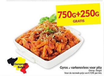 Intermarché Gyros Of Varkensvlees Voor Pita aanbieding