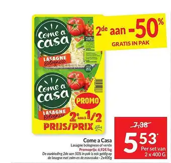Intermarché Come A Casa Lasagne Bolognese Of Verde aanbieding