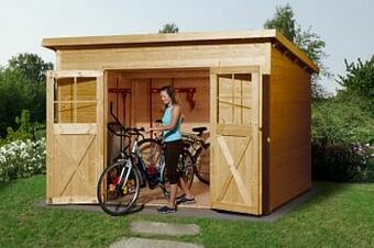 Brico Weka tuinhuis 325 GR4 beits 250x299cm aanbieding