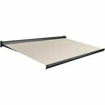 Brico Domasol zonnetent manueel ’Factor 10-A’ bruin/wit smalle strepen 350 x 300 cm aanbieding