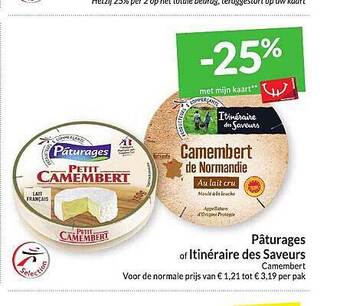 Intermarché Pâturages Of Itinéraire Des Saveurs Camembert aanbieding