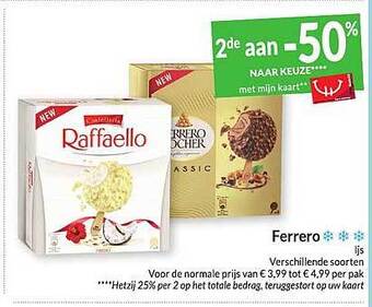 Intermarché Ferrero Ijs aanbieding