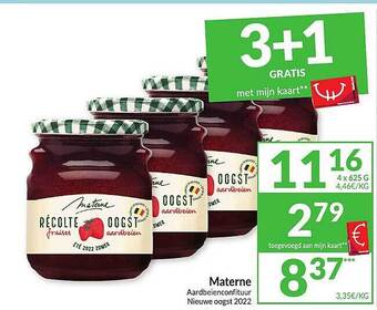 Intermarché Materne Aardbeienconfituur aanbieding