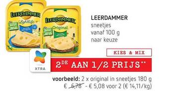 Spar Leerdammer Sneetjes aanbieding