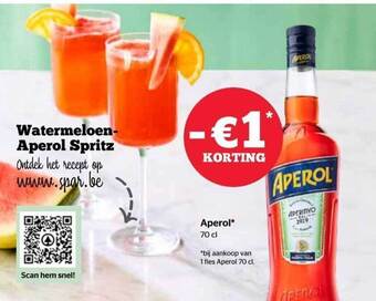 Spar Aperol 70 Cl aanbieding