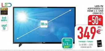 Cora LED-TV 43PFS6805/12 HDMI x 3, USB aanbieding