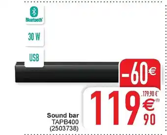 Cora Sound Bar TAPB400 aanbieding