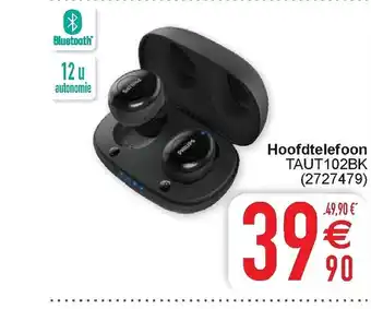 Cora Hoofdtelefoon TAUT102BK aanbieding