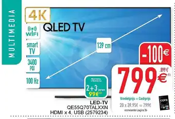 Cora LED-TV QE55Q70TALXXN HDMI x 4, USB aanbieding