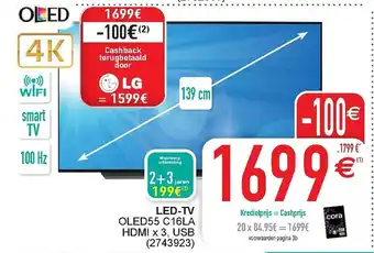 Cora LED-TV OLED55 C16LA HDMI x 3, USB aanbieding