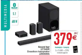 Cora Sound Bar HTS40R Draadloze luidspreker aanbieding