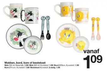 Zeeman Mokken, bord, kom of bestekset aanbieding