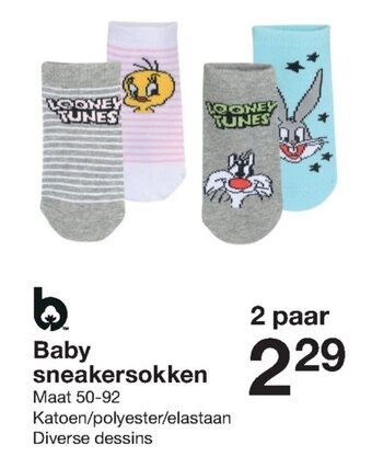 Zeeman Baby sneakersokken aanbieding