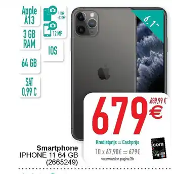 Cora Smartphone IPHONE 11 64 GB aanbieding