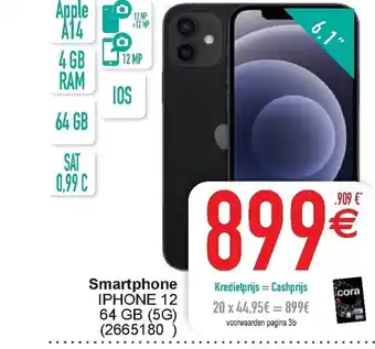 Cora Smartphone IPHONE 12 64 GB 5G aanbieding