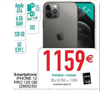 Cora Smartphone IPHONE 12 Pro 128 GB aanbieding