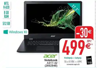 Cora Acer Notebook A317-32 aanbieding