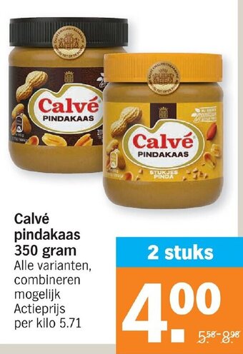 Albert Heijn Calve pindakaas 350 gram aanbieding