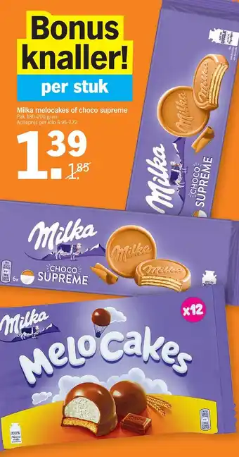 Albert Heijn Milka melocakes of choco supreme aanbieding