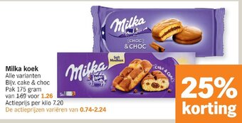 Albert Heijn Milka koek aanbieding