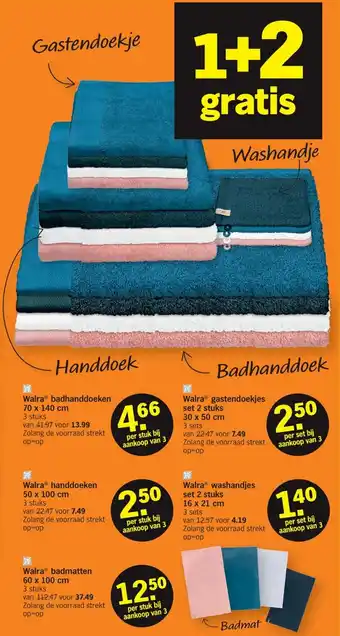 Albert Heijn Walra badhanddoeken 70x140 cm aanbieding