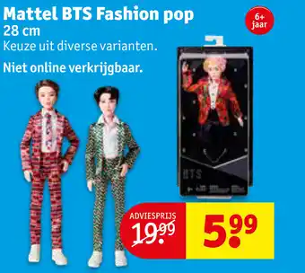 Kruidvat Mattel BTS Fashion pop 28 cm aanbieding