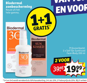 Kruidvat Biodermal zonbescherming aanbieding