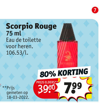 Kruidvat Scorpio Rouge 75ml aanbieding