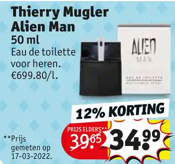 Kruidvat Thierry Mugler Alien Man 50ml aanbieding