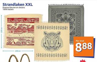 Action Strandlaken Xxl aanbieding