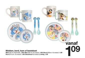 Zeeman Mokken Bord Kom Of Bestekset aanbieding