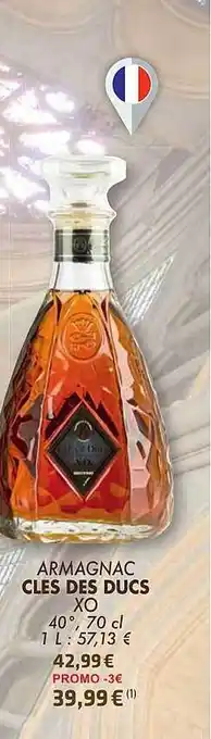 Cora Armagnac Cles Des Ducs Xo 40° aanbieding