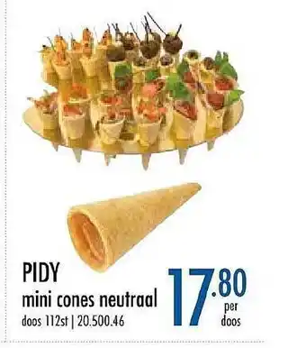 Horeca totaal Pidy Mini Cones Neutraal aanbieding