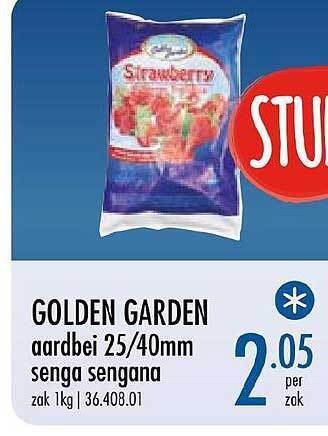 Horeca totaal Golden Garden Aardbei 25-40mm Senga Sengana aanbieding