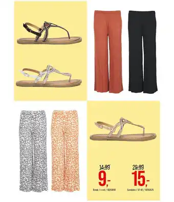 Bristol Broek S-xxl, Sandalen 37-42 aanbieding