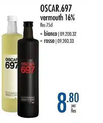 Horeca totaal Oscar.697 Vermouth 16% aanbieding