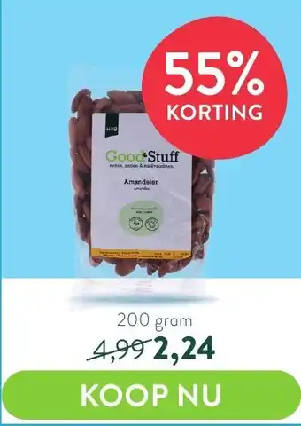 Holland & Barrett Good Stuff Omega Amandelen 200grams aanbieding